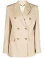 GOLDEN GOOSE Double-Breasted Wool Jacket - Beige