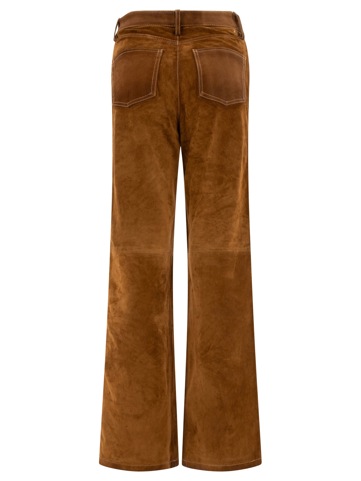 GOLDEN GOOSE High Rise Regular Fit Leather Trousers