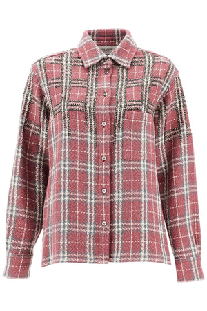 GOLDEN GOOSE Tweed Overshirt with Applique - Size S