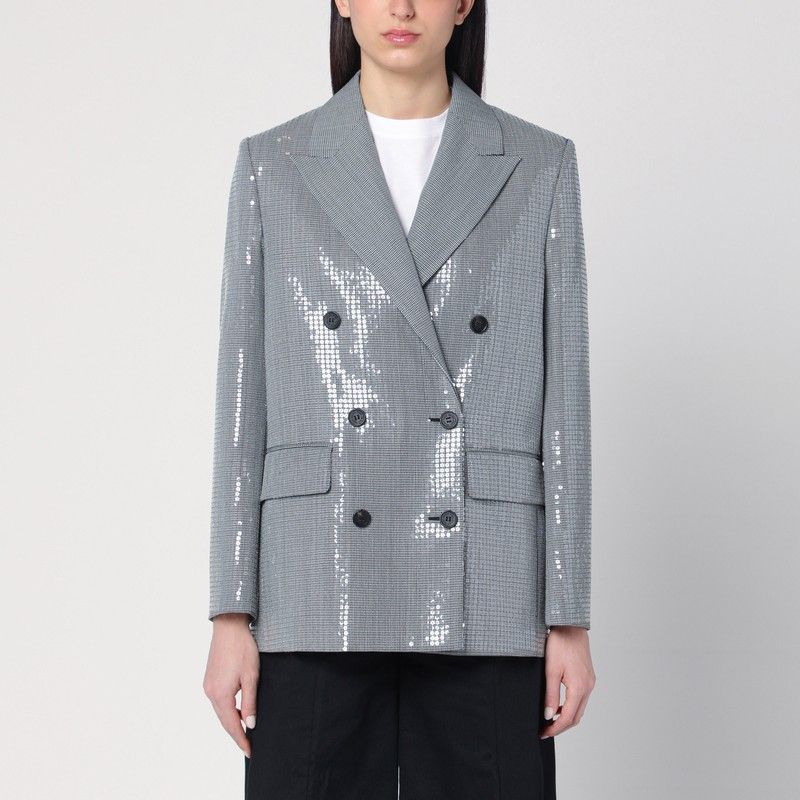 GOLDEN GOOSE Double-Breasted Mini Jacket with Sequins