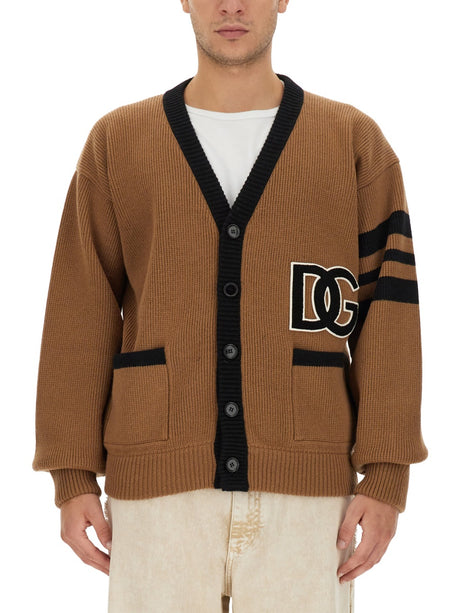 DOLCE & GABBANA Regular Fit Wool Cardigan for Men