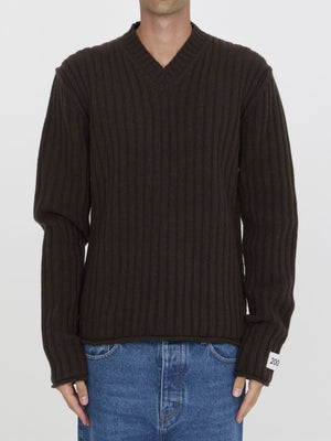 DOLCE & GABBANA V-Neck Regular Fit Wool Sweater