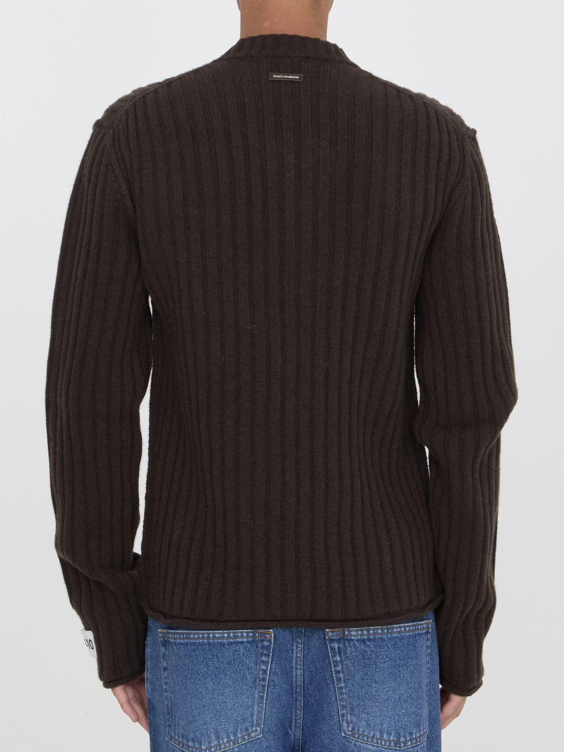 DOLCE & GABBANA V-Neck Regular Fit Wool Sweater