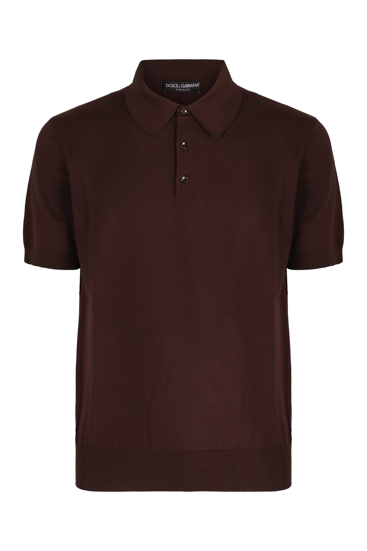 DOLCE & GABBANA Knit Cotton Polo Shirt for Men - SS25 Collection