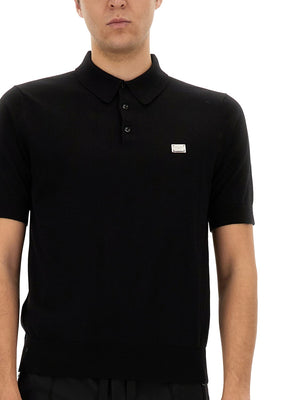 DOLCE & GABBANA Signature Logo Polo Shirt for Men - SS25 Collection