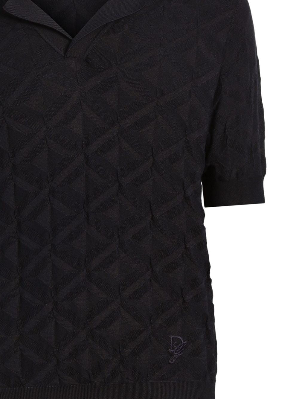 DOLCE & GABBANA Men's Mini Knit Polo Shirt for SS25