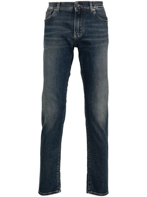 DOLCE & GABBANA Slim Fit Logoplaque Jeans for Men