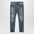 DOLCE & GABBANA Ripped Stretch Denim Jeans for Men