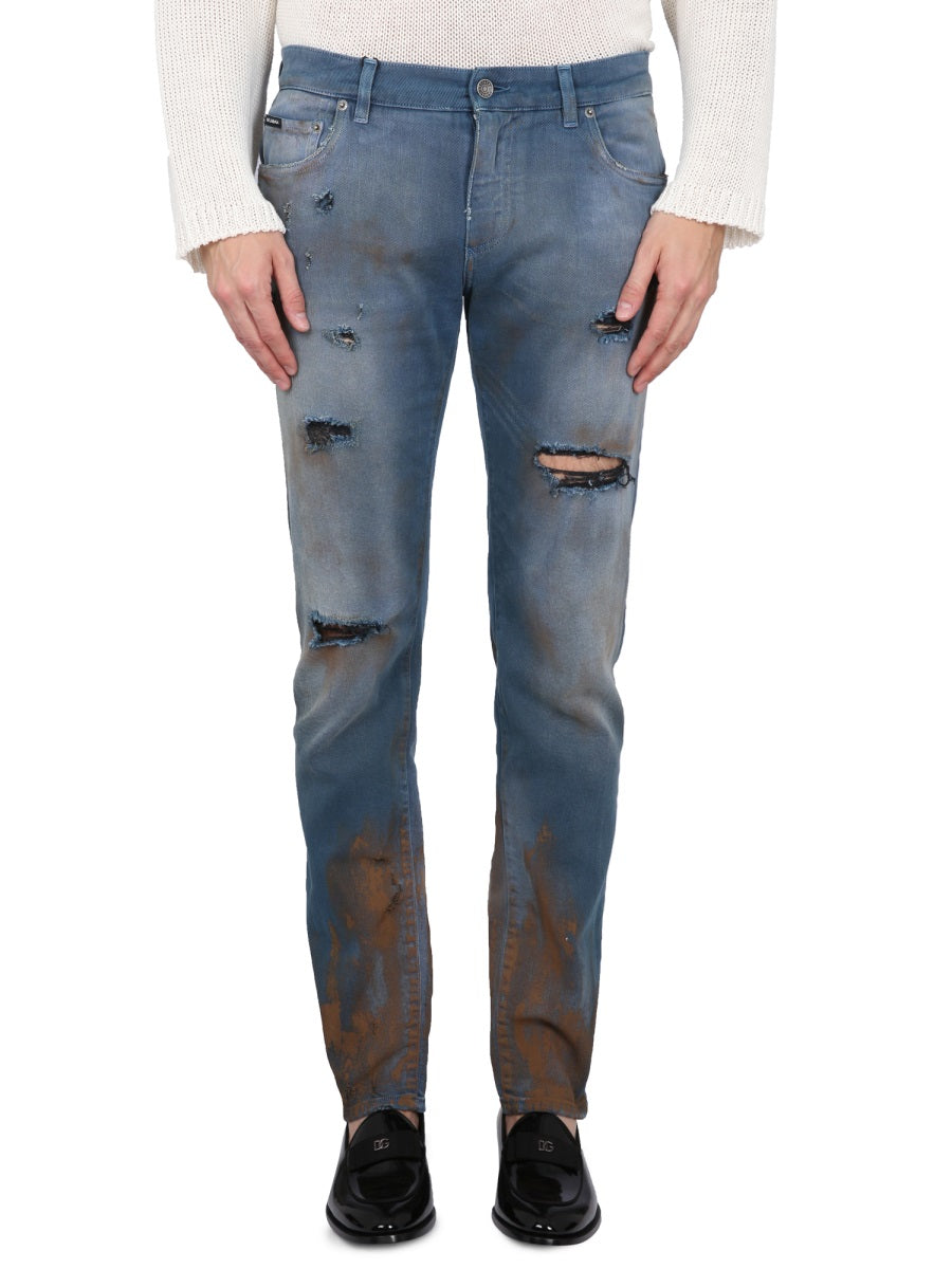 DOLCE & GABBANA Skinny Fit Mini Jeans for Men