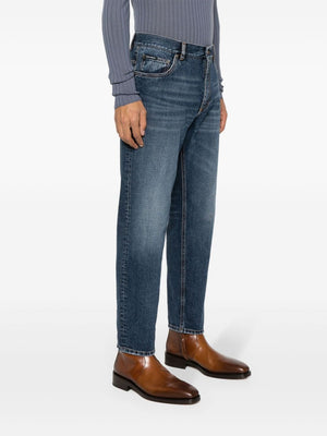 DOLCE & GABBANA Timeless Straight Leg Jeans with Mini Tag