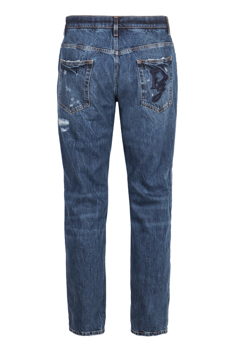 DOLCE & GABBANA Distressed Denim Loose Fit Jeans - Size IT 48