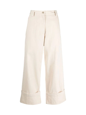 MONCLER Wide Leg Trousers for Women - Summer 2024 Collection