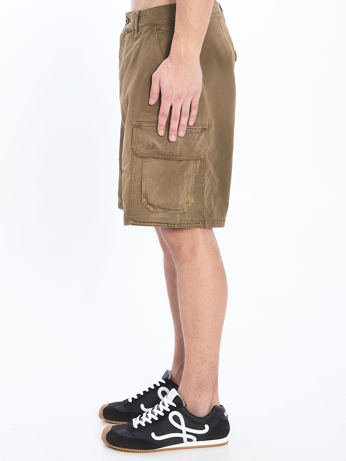 LOEWE Men's Cargo Bermuda Shorts - Size 48