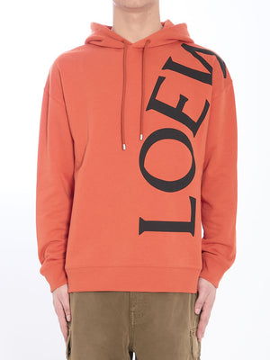 LOEWE Relaxed Fit Hoodie with Bold Logo - Size M