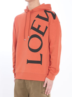 LOEWE Relaxed Fit Hoodie with Bold Logo - Size M