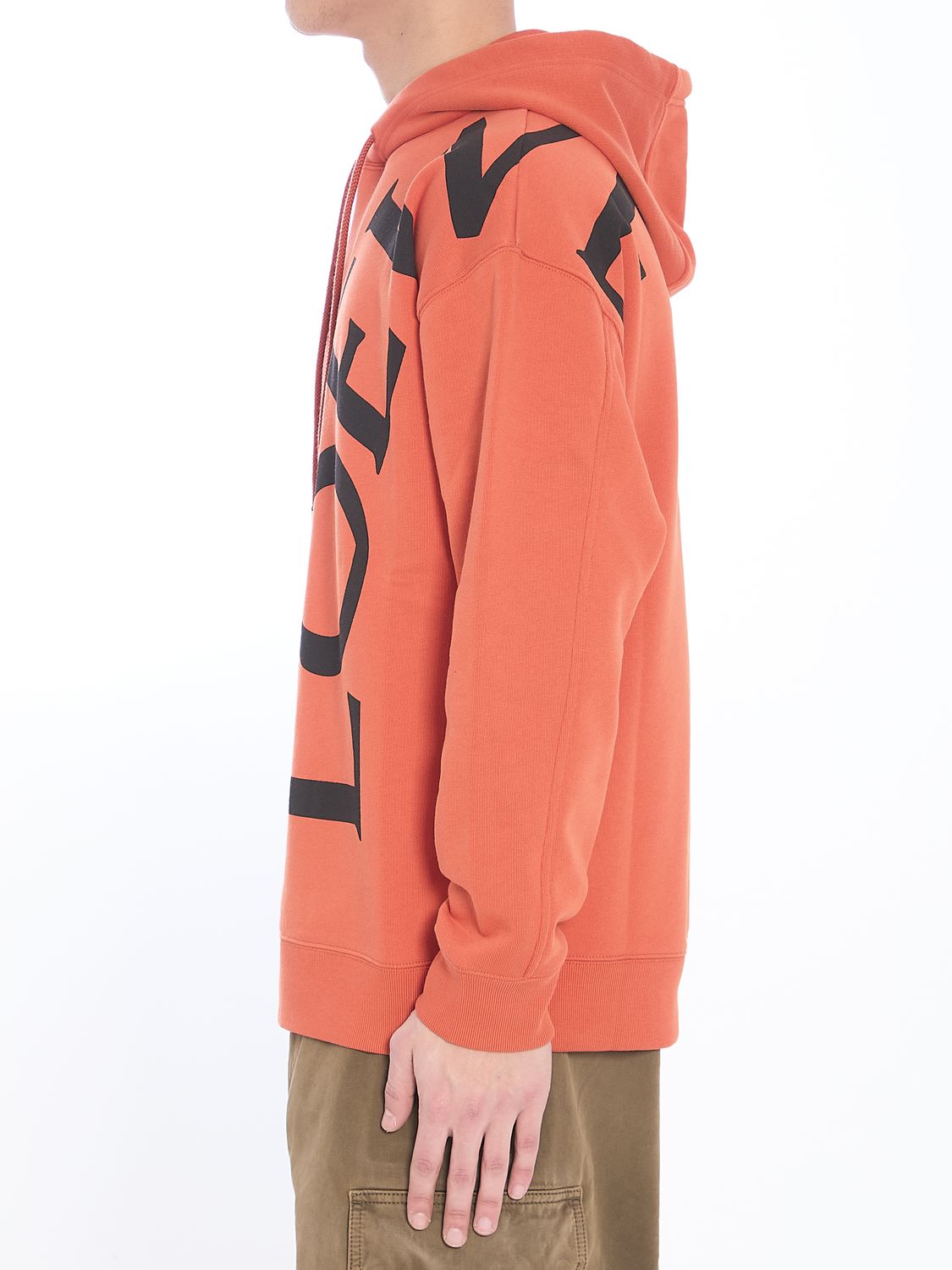 LOEWE Relaxed Fit Hoodie with Bold Logo - Size M