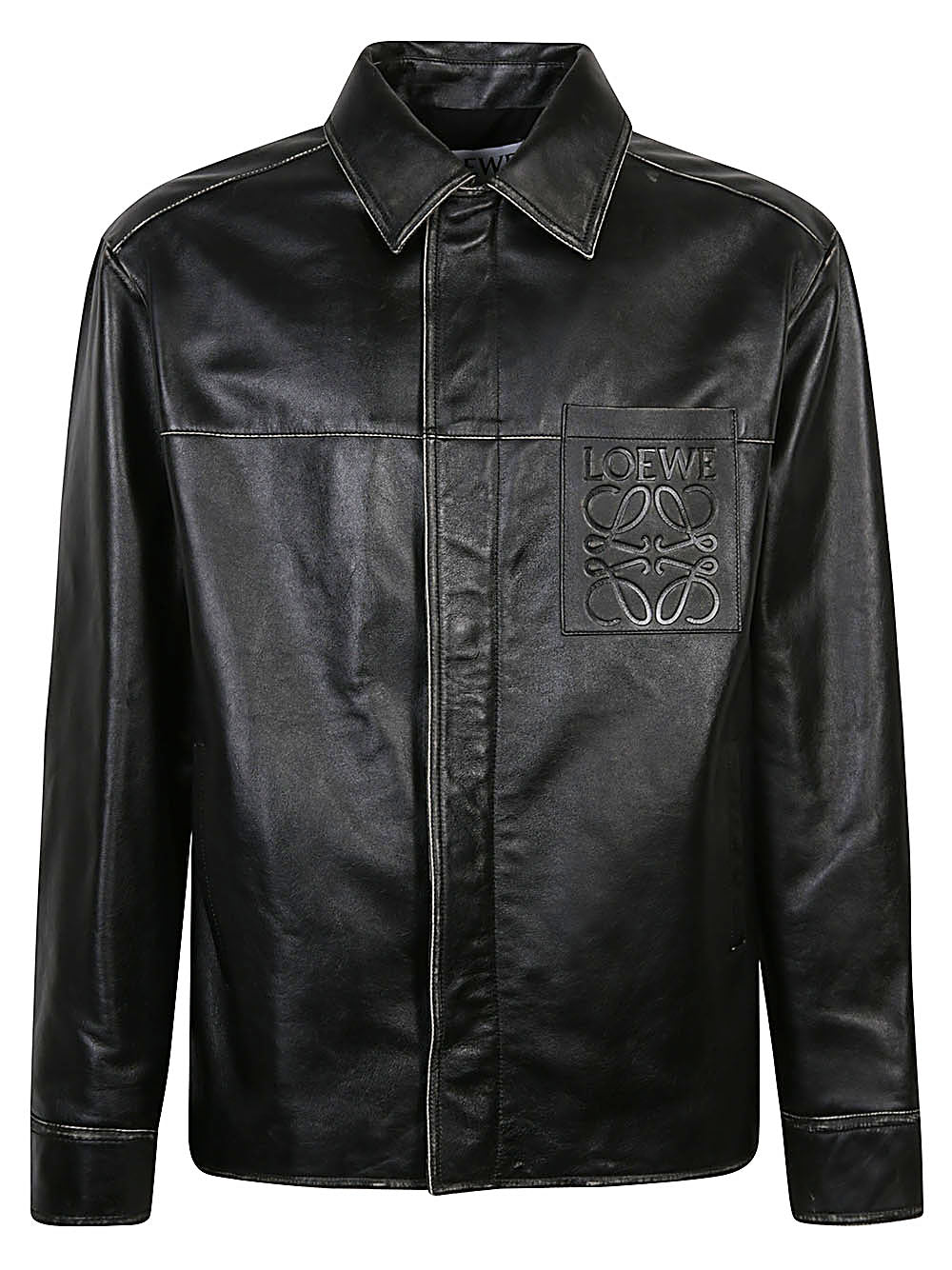 LOEWE Anagram Leather Jacket - Regular Fit