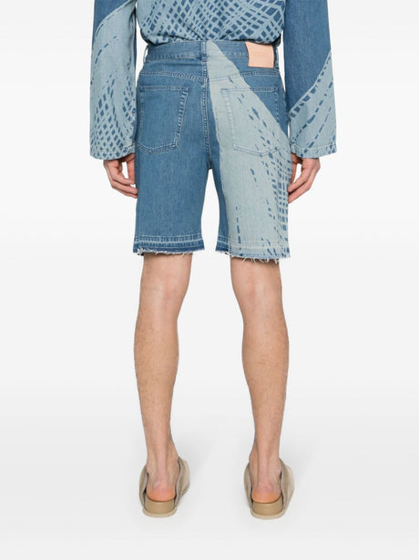 LOEWE Classic Denim Shorts - Mid Rise, Knee Length