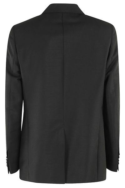 AMI PARIS Mens Black Mohair Wool Smoking Jacket - SS24 Collection