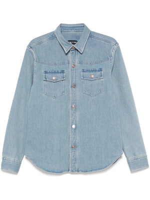 TOM FORD Western-Style Paneling Denim Shirt - SS25