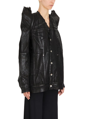 RICK OWENS Worker Jacket with Removable Shoulder Straps - Size S