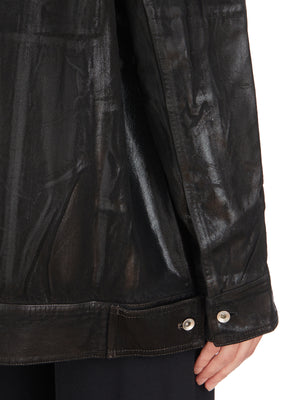 RICK OWENS Worker Jacket with Removable Shoulder Straps - Size S