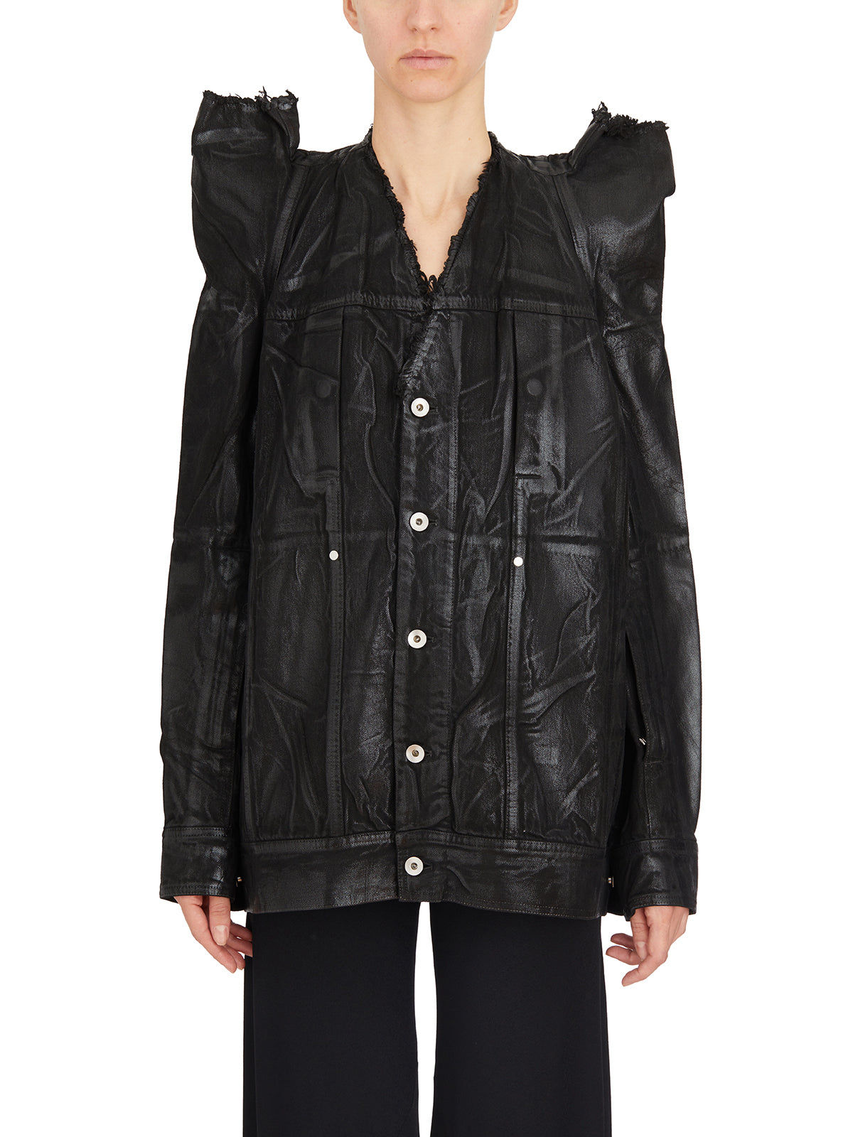 RICK OWENS Worker Jacket with Removable Shoulder Straps - Size S