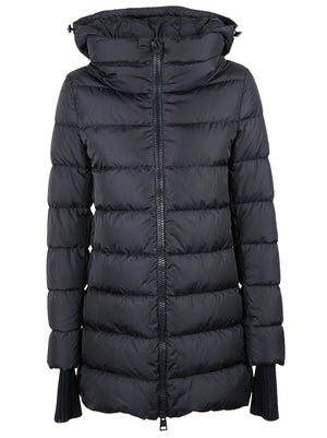 HERNO Medium-Length Padded Down Jacket with Removable Hood