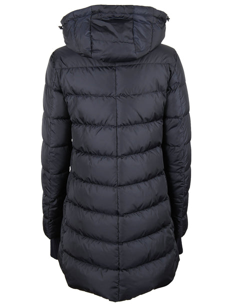 HERNO Medium-Length Padded Down Jacket with Removable Hood