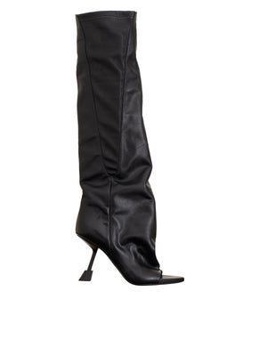 IACHI ARAIA Stretch Leather Knee-High Boots