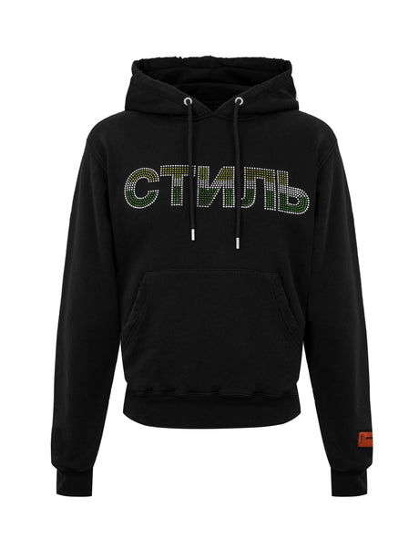 HERON PRESTON CTNMB Strass Logo Hoodie - Men's Long Sleeve Sweatshirt