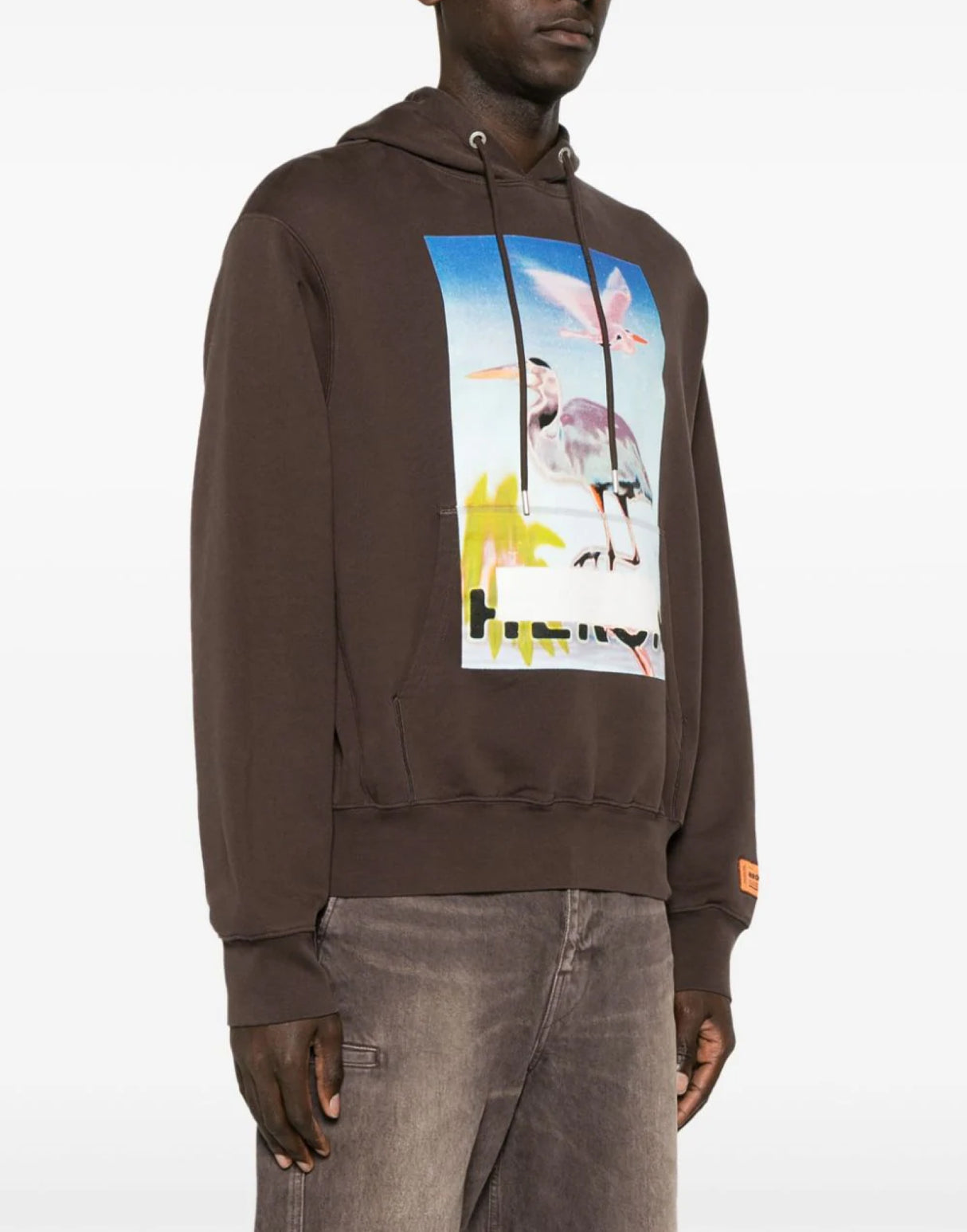 HERON PRESTON Censored Logo Hoodie - Stylish Long Sleeve Sweatshirt for Men