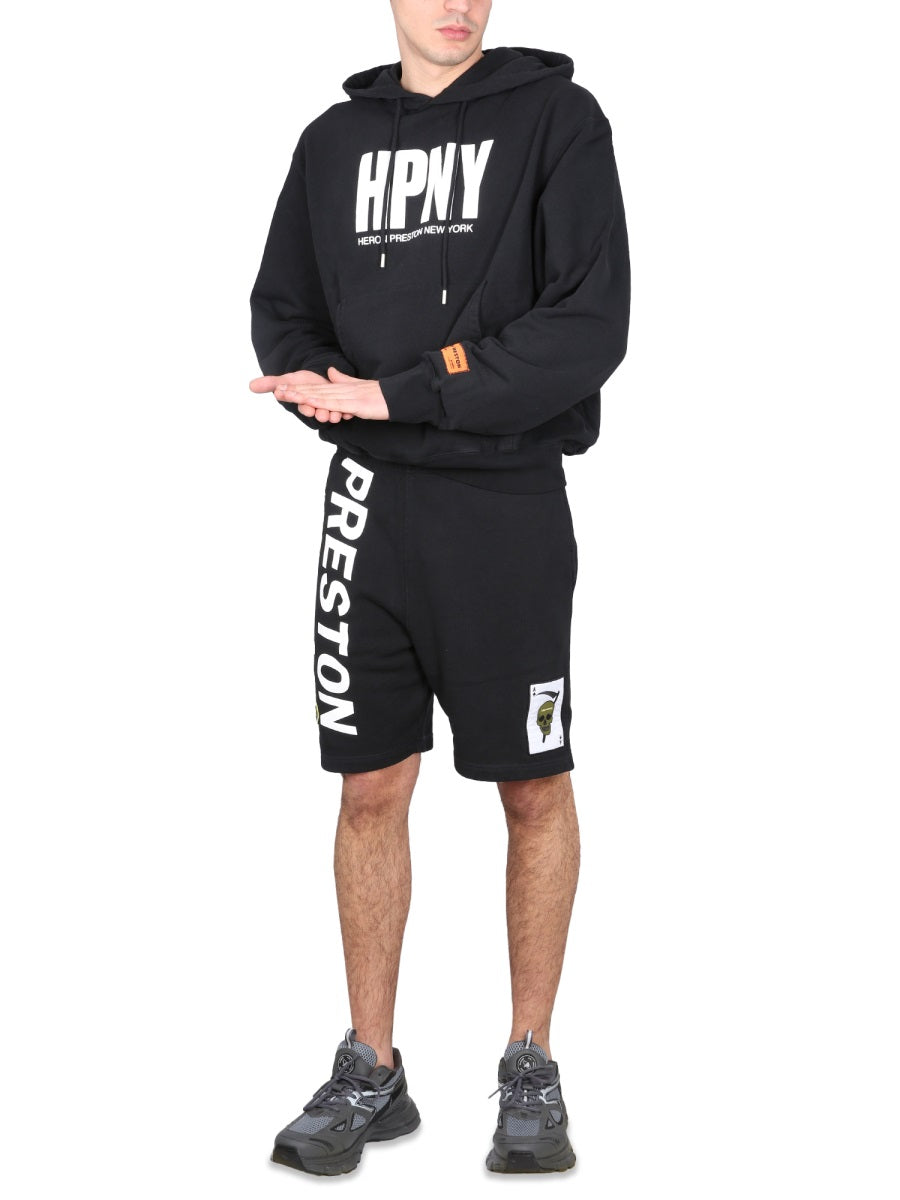 HERON PRESTON Regular Fit Sweatshirt with Logo Print - Size L