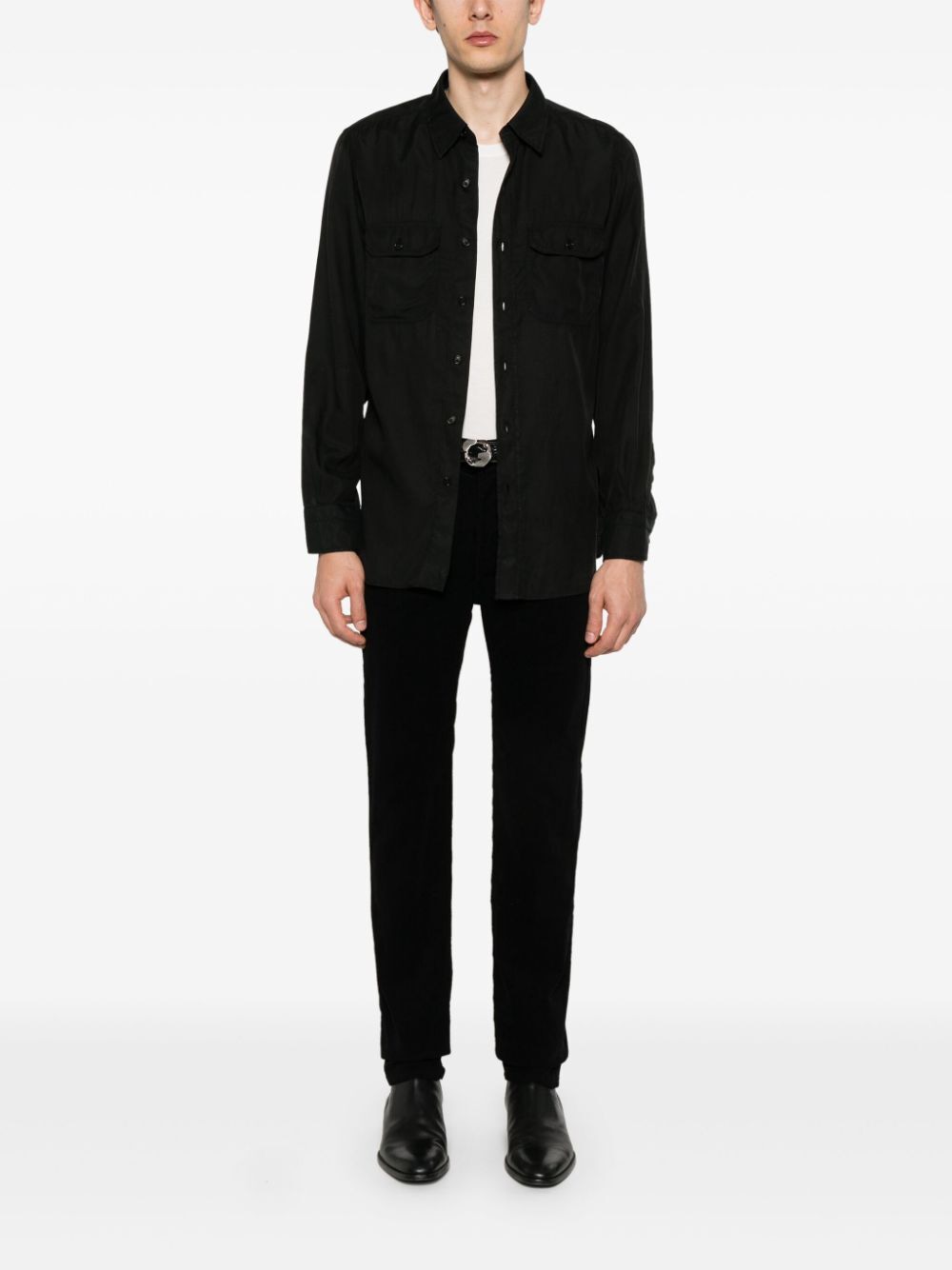 TOM FORD Fluid Twill Military Fit Shirt - SS25