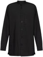 HOMME PLISSE Men's Lightweight Folded-Yoke Shirt