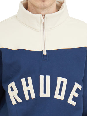 RHUDE Half Zip Logo Sweatshirt - Size M