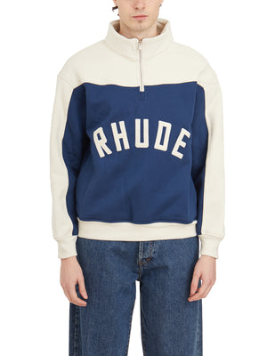 RHUDE Half Zip Logo Sweatshirt - Size M