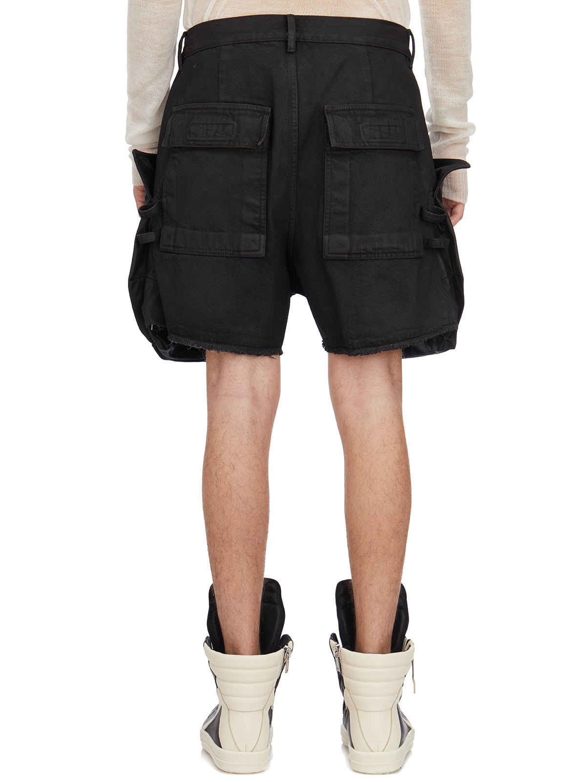 RICK OWENS Men's Mini Cargo Bermuda Shorts