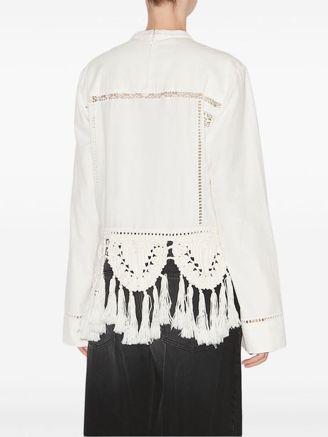 ISABEL MARANT Cotton Macramé Detail Top for Women