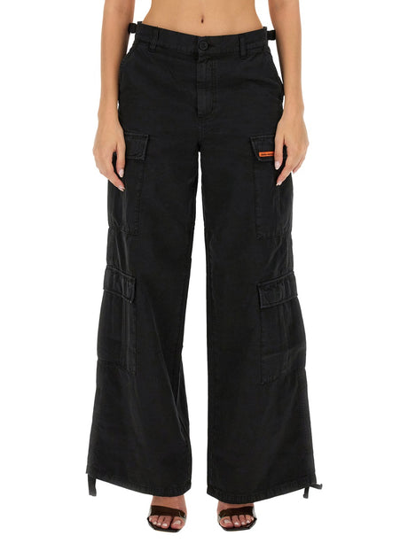 HERON PRESTON Wide Leg Cargo Pants - Size S