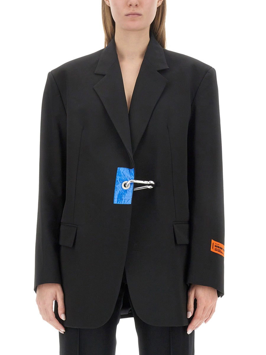 HERON PRESTON Oversized Jacket with Carabiner - Size 38 FR