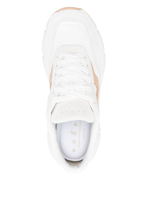 HOGAN Hi-Fi Leather Sneakers with Studded Sole for Women