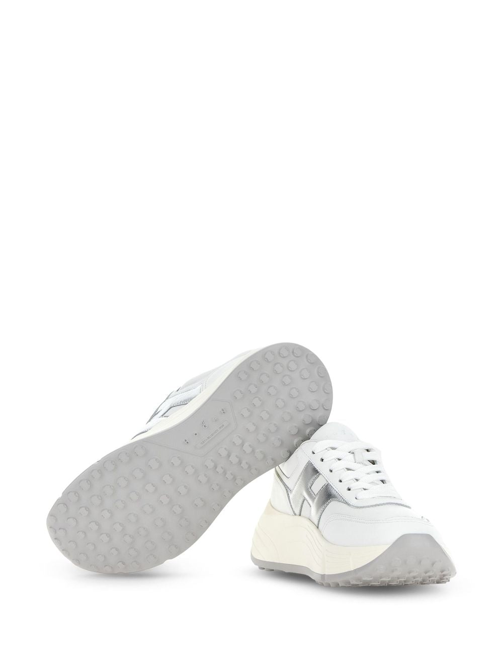 HOGAN Hi-Fi Leather Sneakers with Studded Sole for Women