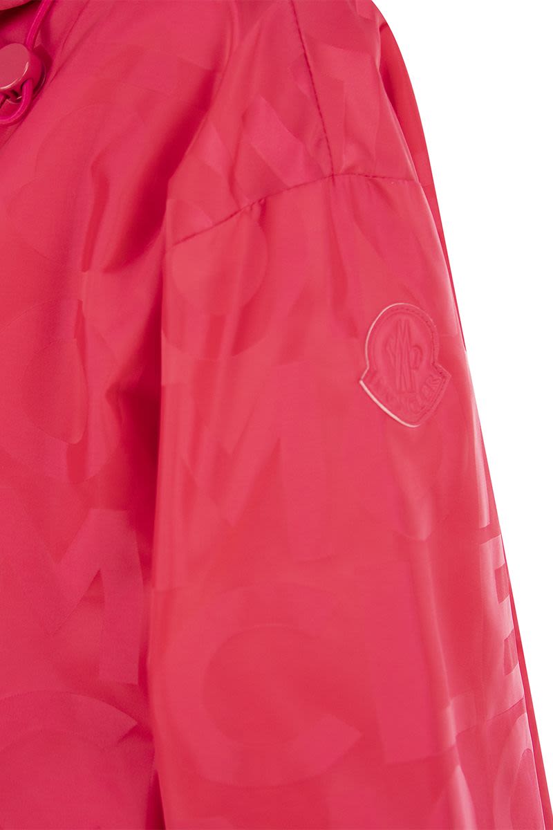 MONCLER Fuchsia Logo Hooded Jacket for Women