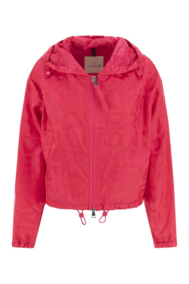 MONCLER Fuchsia Logo Hooded Jacket for Women