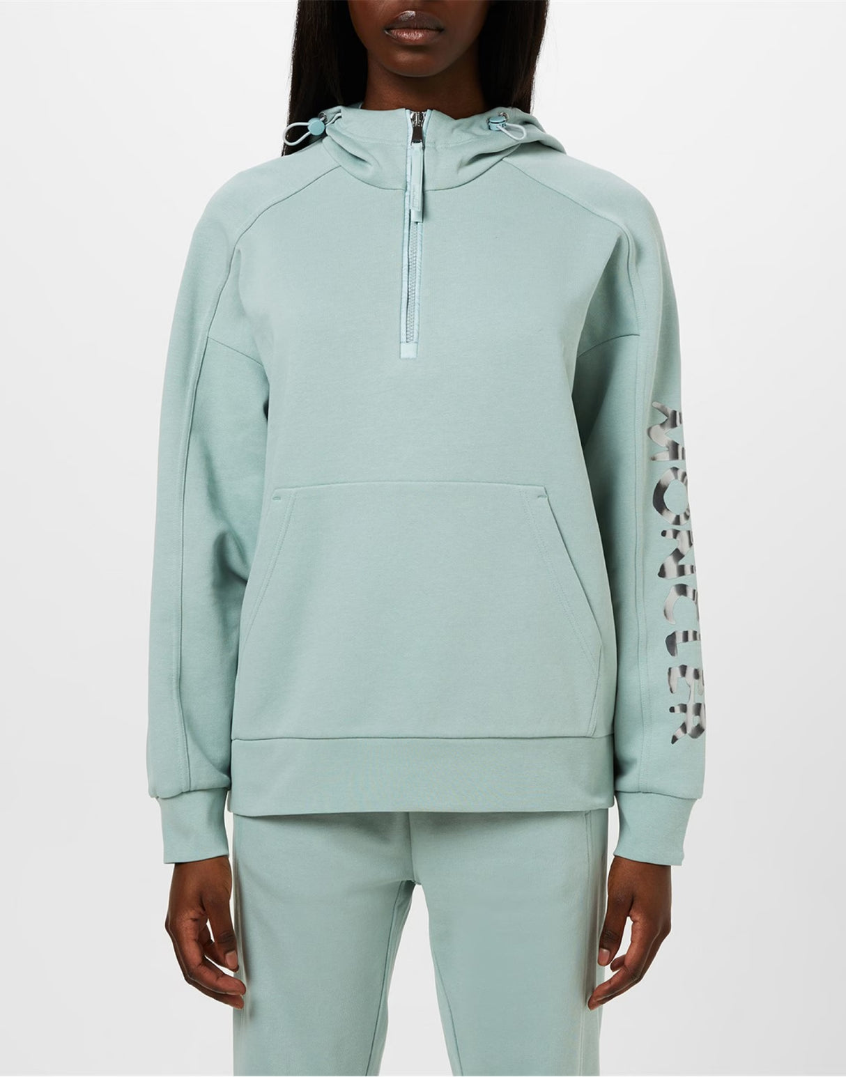 MONCLER Reflective Logo Hoodie - Women's Long Sleeve