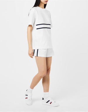 MONCLER Stripe Detail Logo Women's Shorts