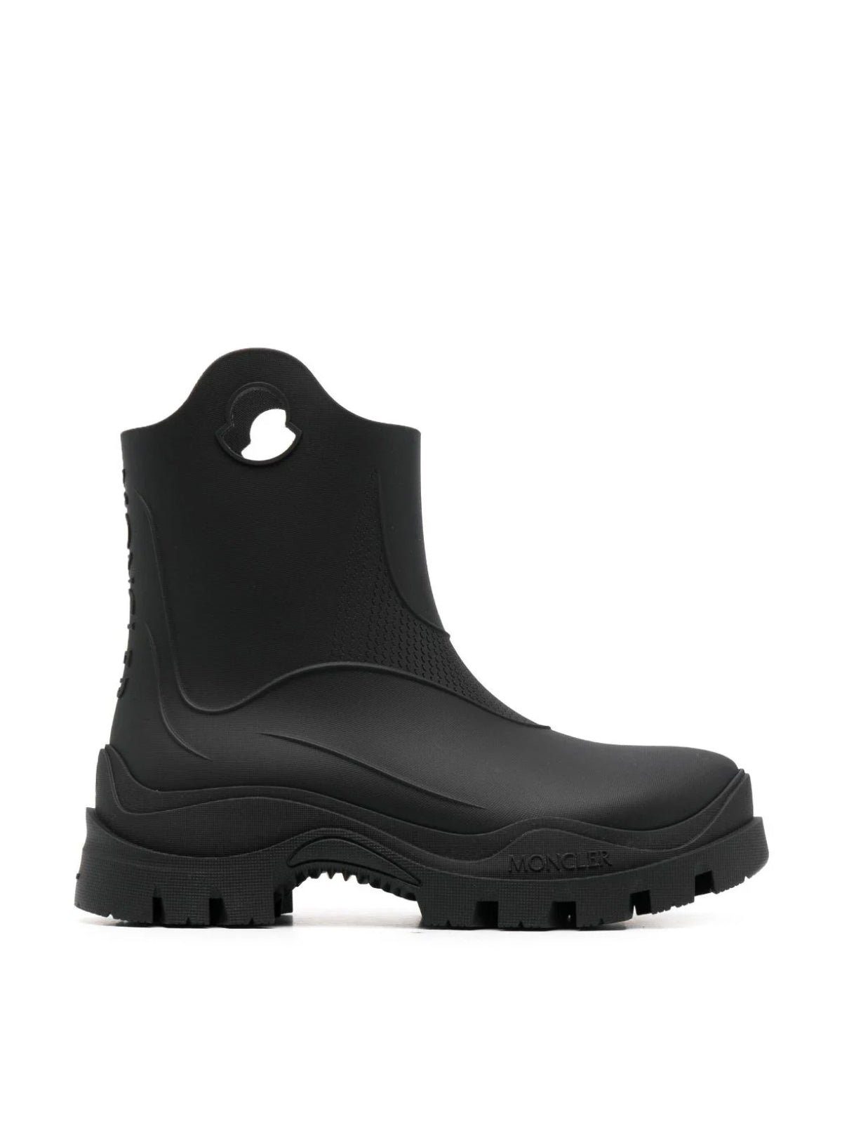 MONCLER Misty Logo Round Toe Rain Boots for Women