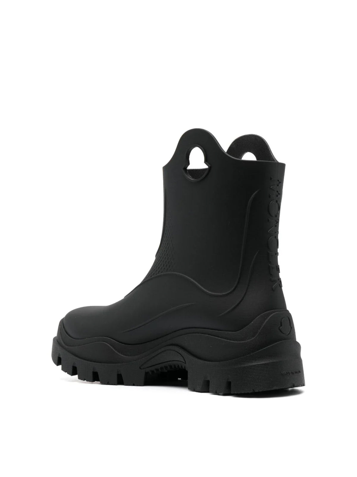 MONCLER Misty Logo Round Toe Rain Boots for Women