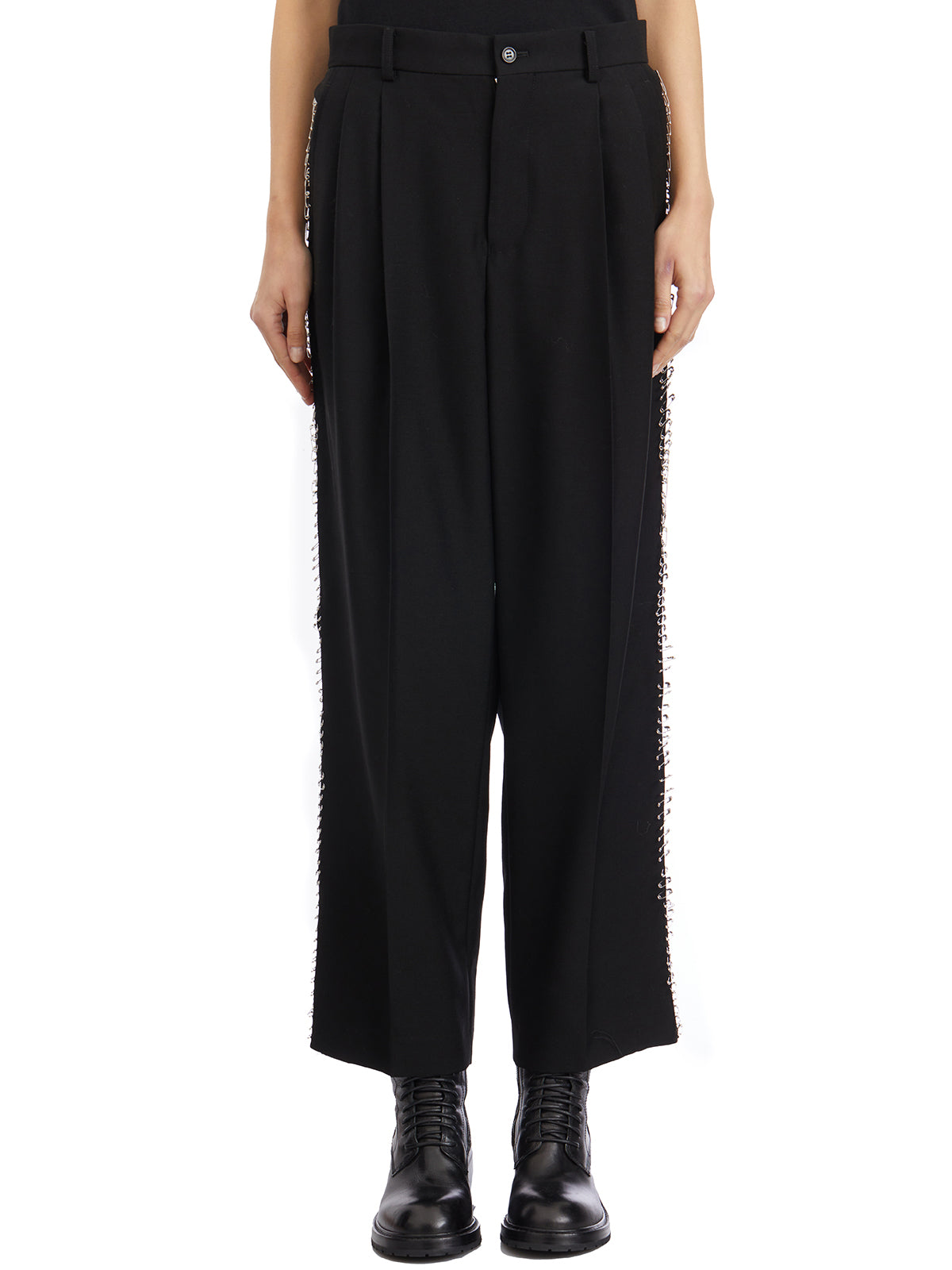 COMME DES GARÇONS Classic Wool Trousers with Pins - Size S